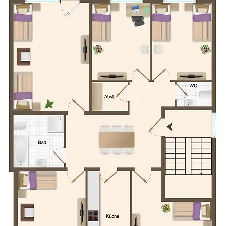 דירה Monteurwohnung Mit Balkon, 5 Zimmer, Voll Ausgestattet, Waesche Inklusive, Kostenfreier Parkplatz Und Wlan - Il01 איסרלון
